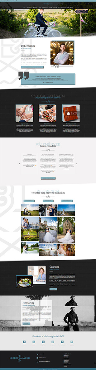 Esküvői fotós weboldal készítés
