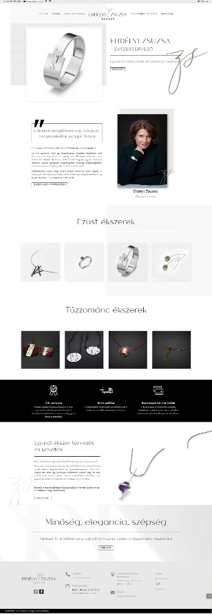 Erdélyi Zsuzsa ékszerkészítő webdesign weboldal készítése