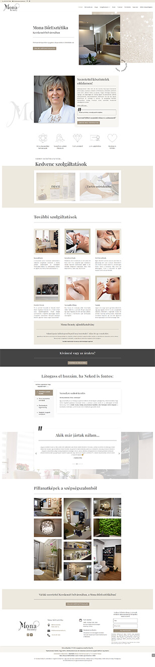 Mona kozmetika kometikai weboldalkészítés