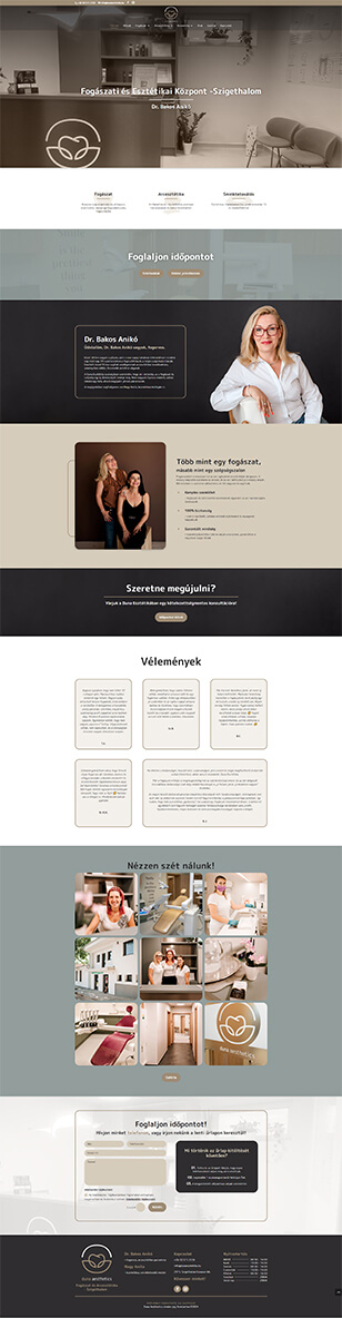 Fogászati rendelő wordpress weboldal fejlesztés, weboldal készítés